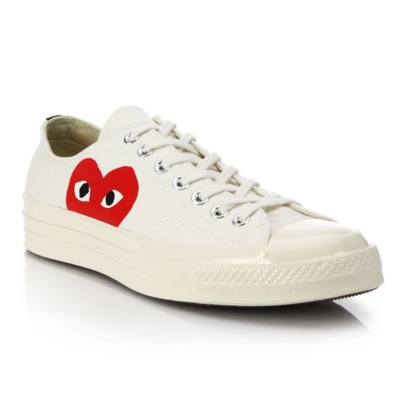 Comme des Garçon PLAY x Converse Low Top Chuck Taylor Sneakers - Picture 1 of 7